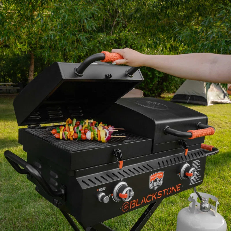 17" on the Go Tailgater Grill & Griddle Combo