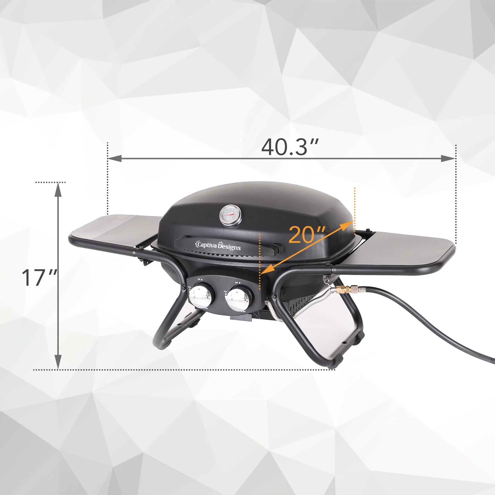 2 Burner 15,000 BTU Portable Propane Gas Grill