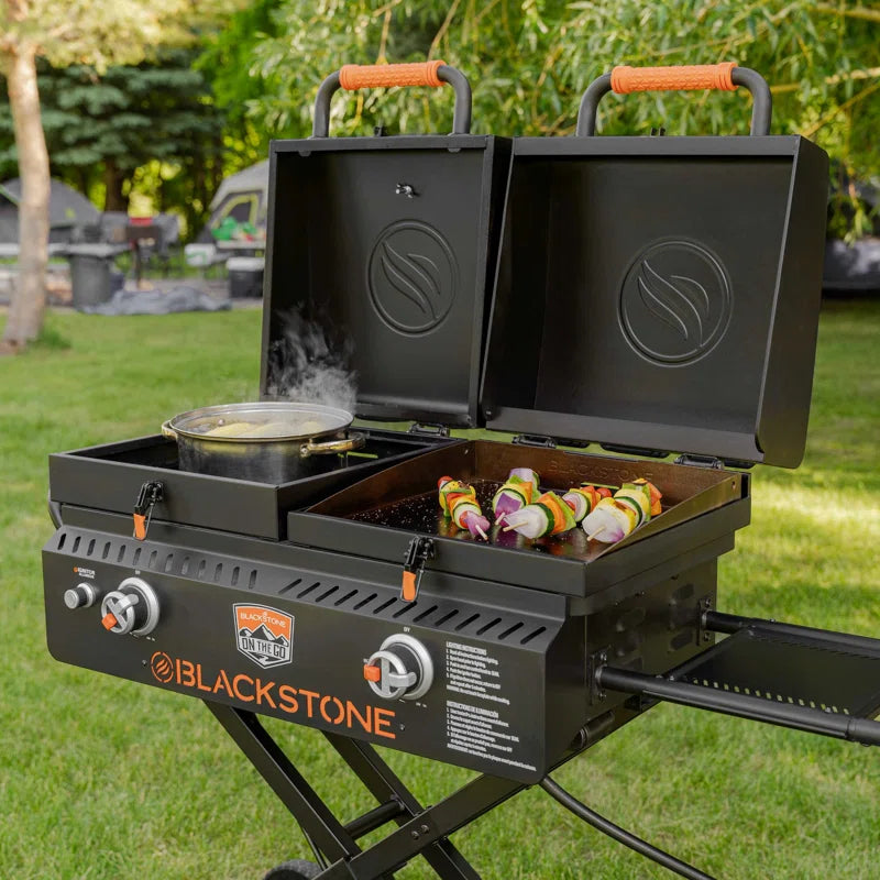 17" on the Go Tailgater Grill & Griddle Combo