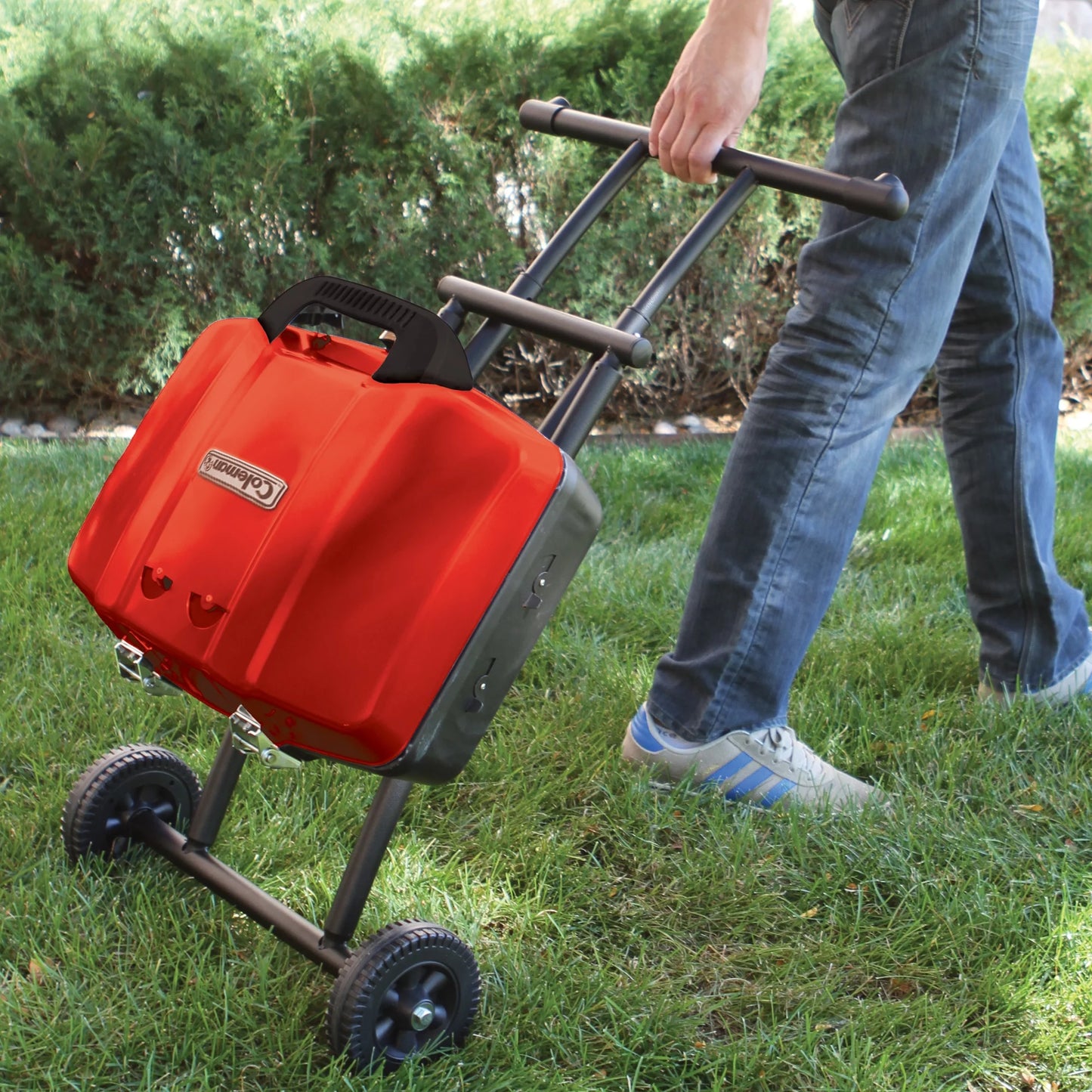 Portable Sportster 1-Burner Propane Grill with 11,000 Btus, Red